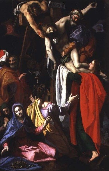 The Deposition (paneeli) tekijältä Ludovico Cardi Cigoli
