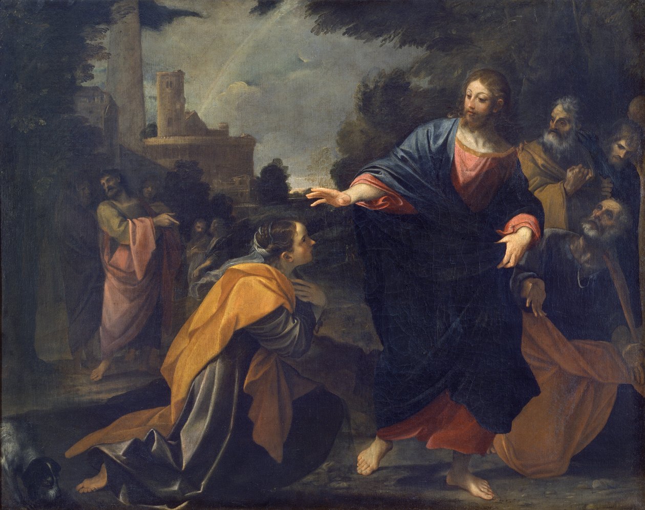 Kristus ja kanaanilainen nainen tekijältä Ludovico Carracci
