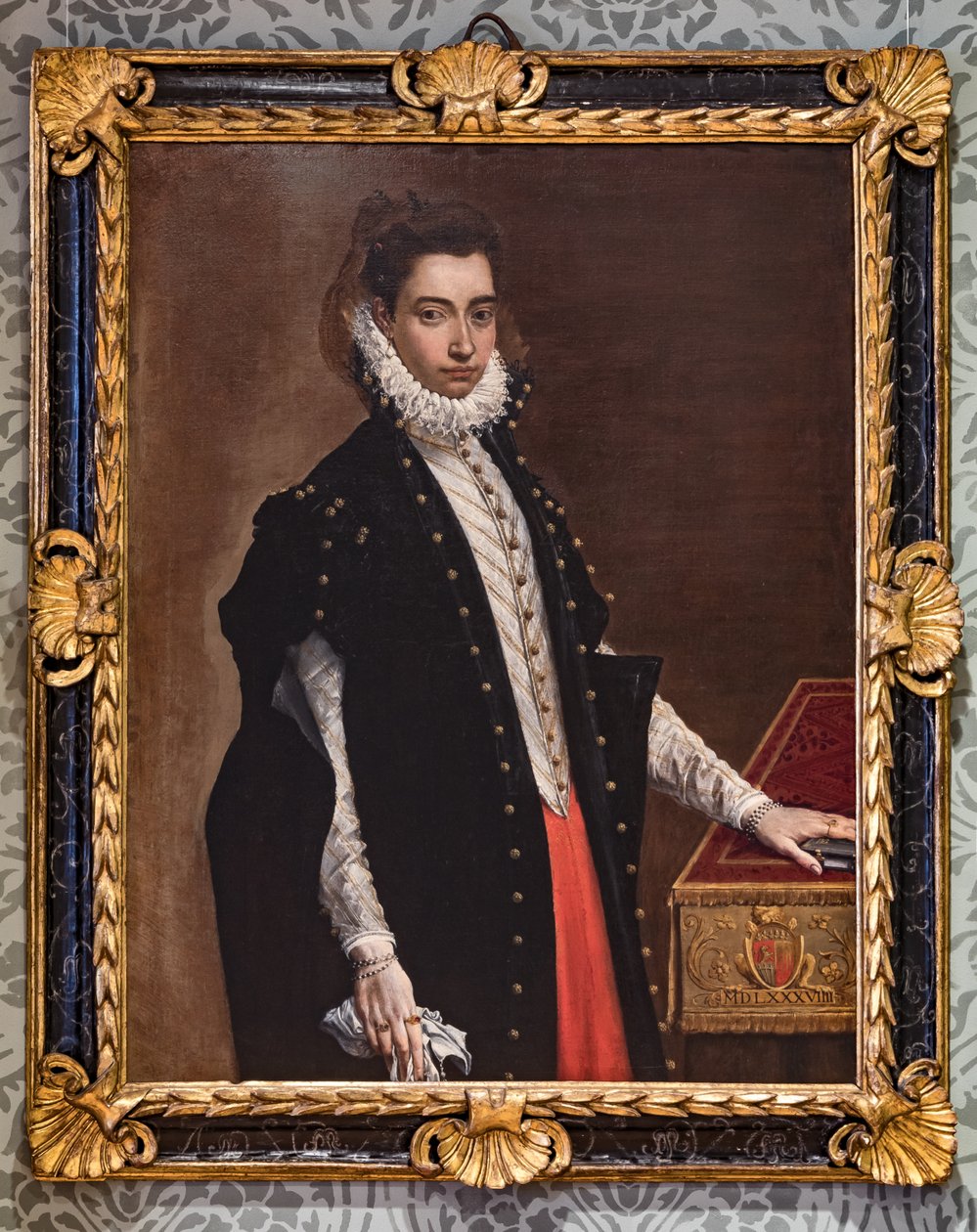 Fontanellato, Masonen labyrintti, Franco Maria Riccin taidekokoelma: "Lucrezia Bentivoglio Leonin muotokuva" tekijältä Ludovico Carracci