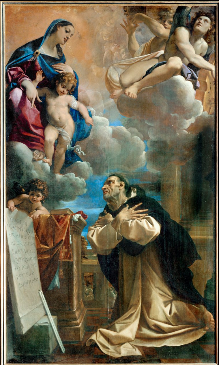 Neitsyt Marian ja Jeesus-lapsen ilmestyminen Pyhän ... tekijältä Ludovico Carracci