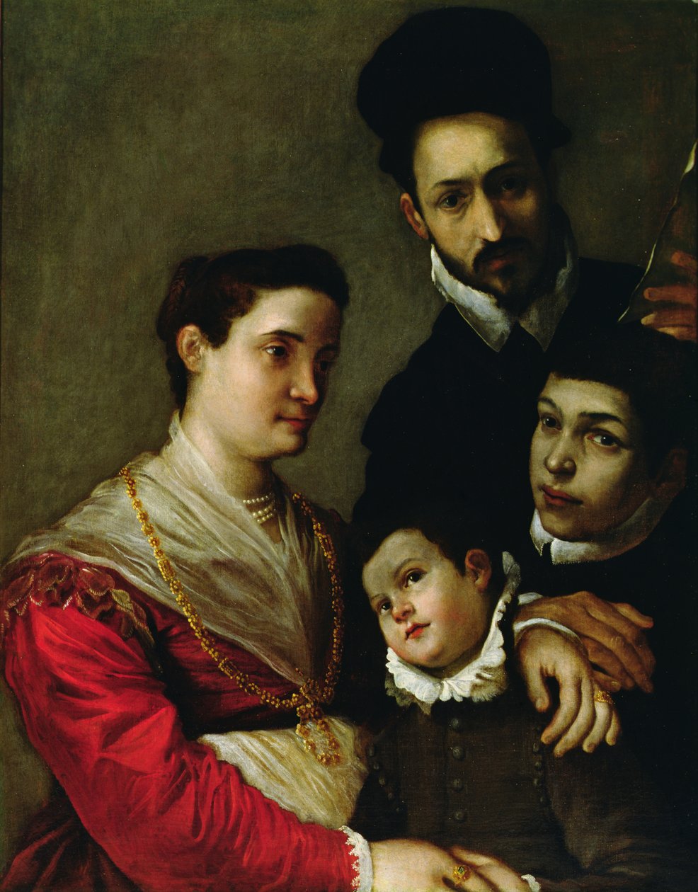 Muotokuva Tacconien perheestä (öljy kankaalle) tekijältä Ludovico Carracci