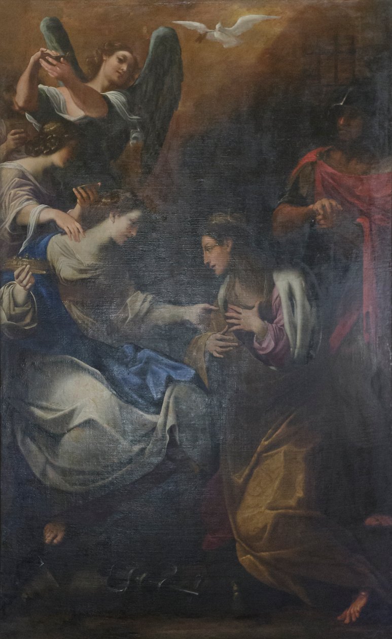 Keisarinna Faustina vieraili Aleksandrian pyhän Katariinan luona vankilassa. tekijältä Ludovico Carracci
