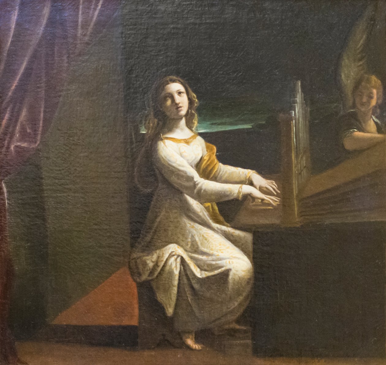 St Cecilia, n. 1607 (öljy kankaalle) tekijältä Ludovico Carracci