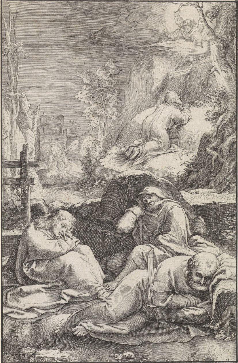 Kristus Getsemanen puutarhassa The Passion (sarjan nimi) tekijältä Ludovicus Siceram