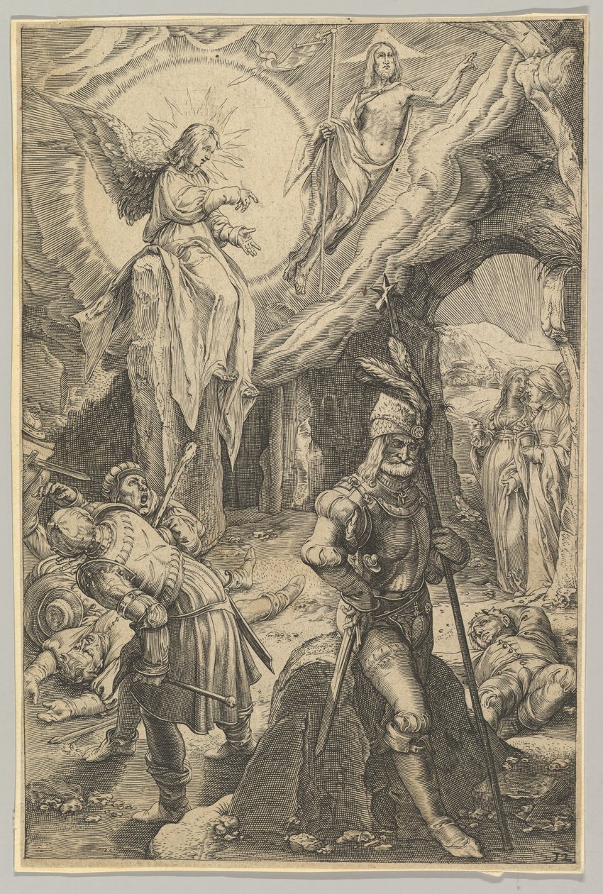 Ylösnousemus, Kristuksen kärsimyksestä, n. 1623. tekijältä Ludovicus Siceram