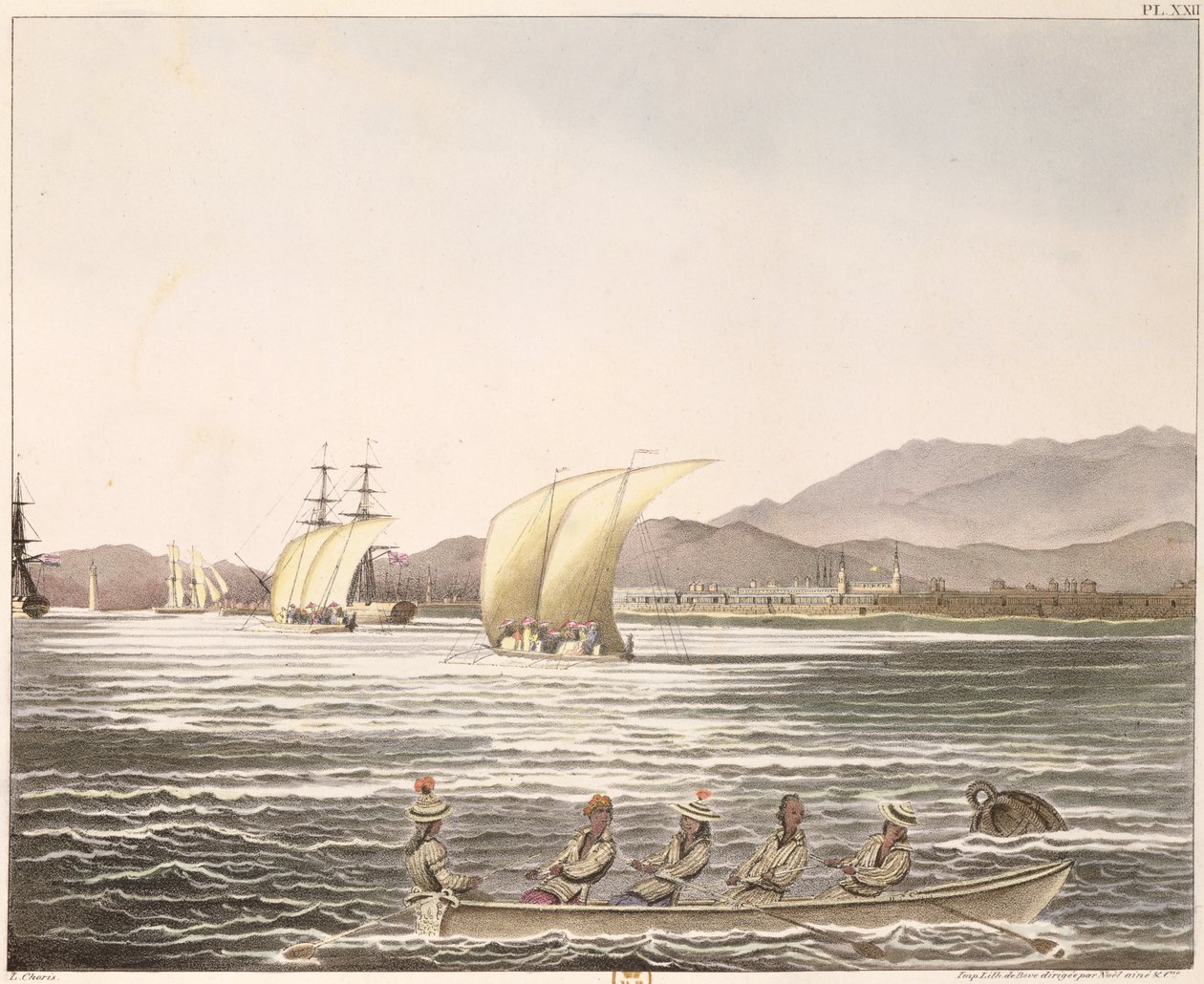 Näkymä Manilasta, Filippiineistä, 1826 tekijältä Ludwig Choris