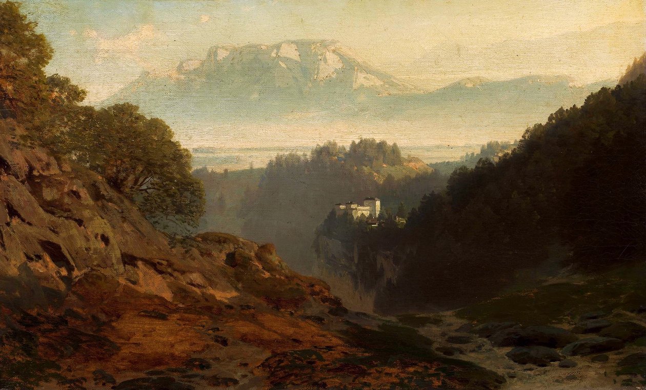 Vuoristomaisema linnalla. tekijältä Ludwig Willroider