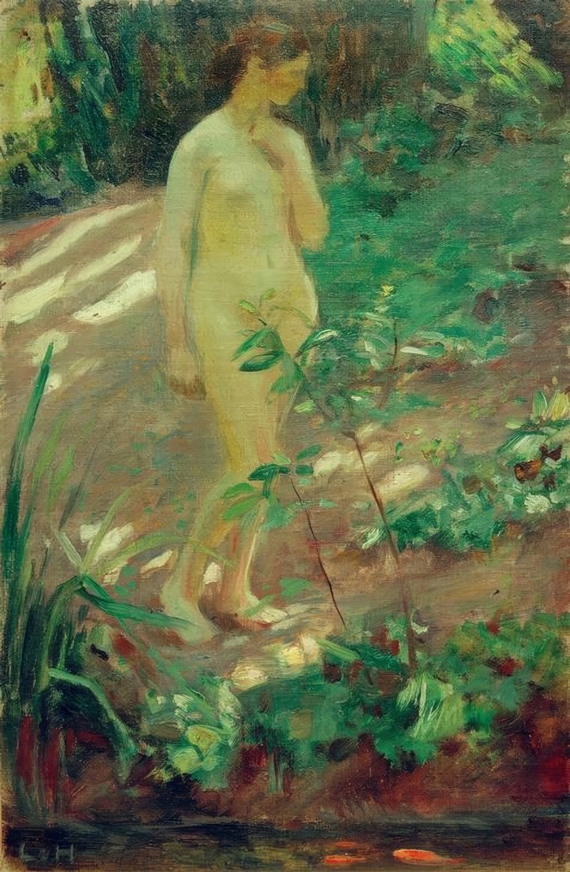 Nackte Frau am Wasser tekijältä Ludwig von Hofmann