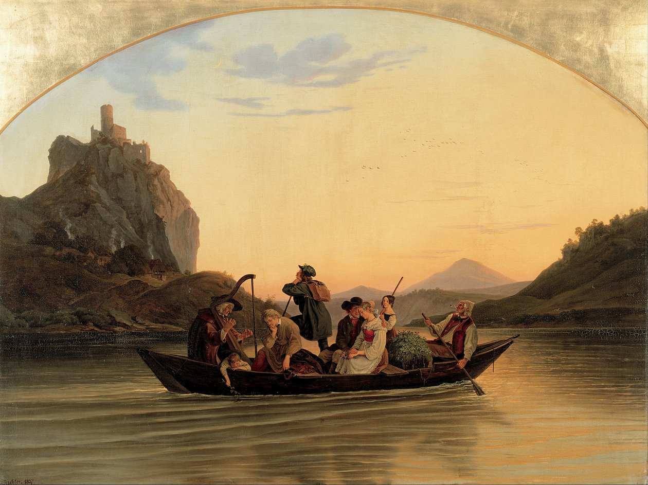 Risteys Schreckensteinissa, 1837 tekijältä Ludwig Adrian Richter