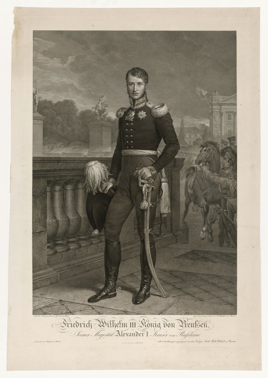 Friedrich Wilhelm III Place de la Concordella tekijältä Ludwig Buchhorn