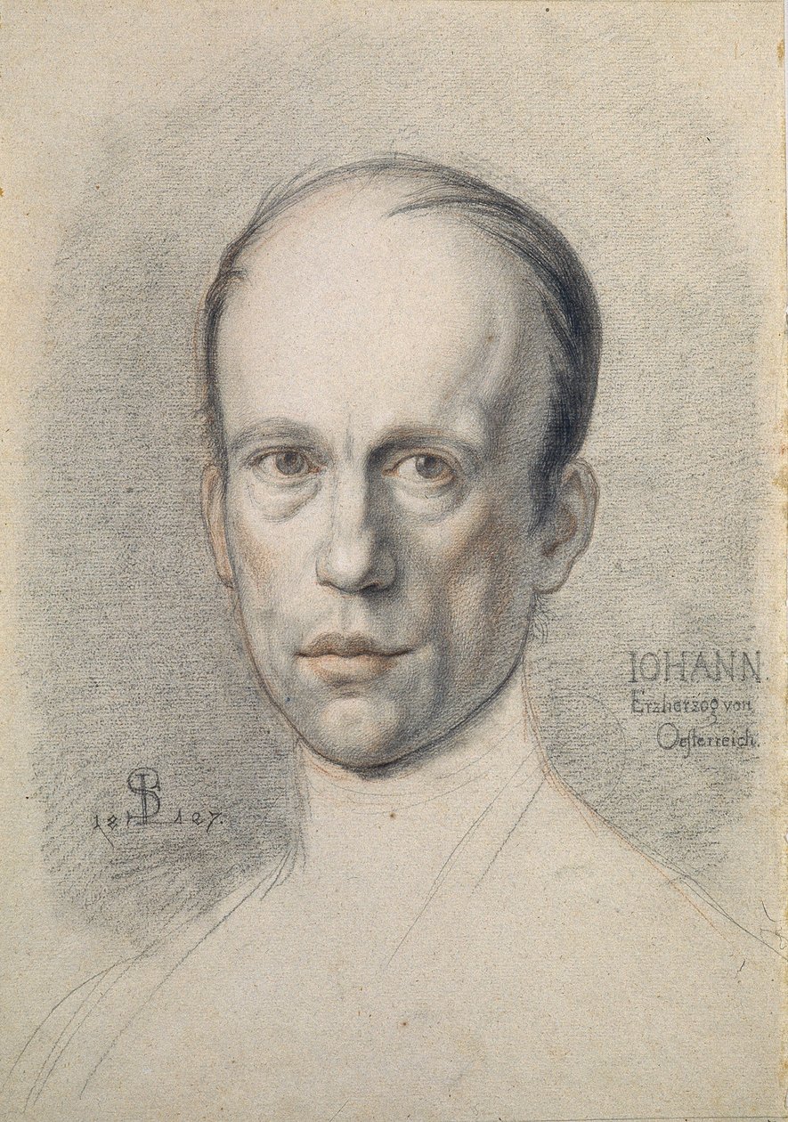 Itävallan arkkiherttua Johanneksen muotokuva, Schnorr von Carolsfeld, Ludwig Ferdinand tekijältä Ludwig Ferdinand Schnorr von Carolsfeld