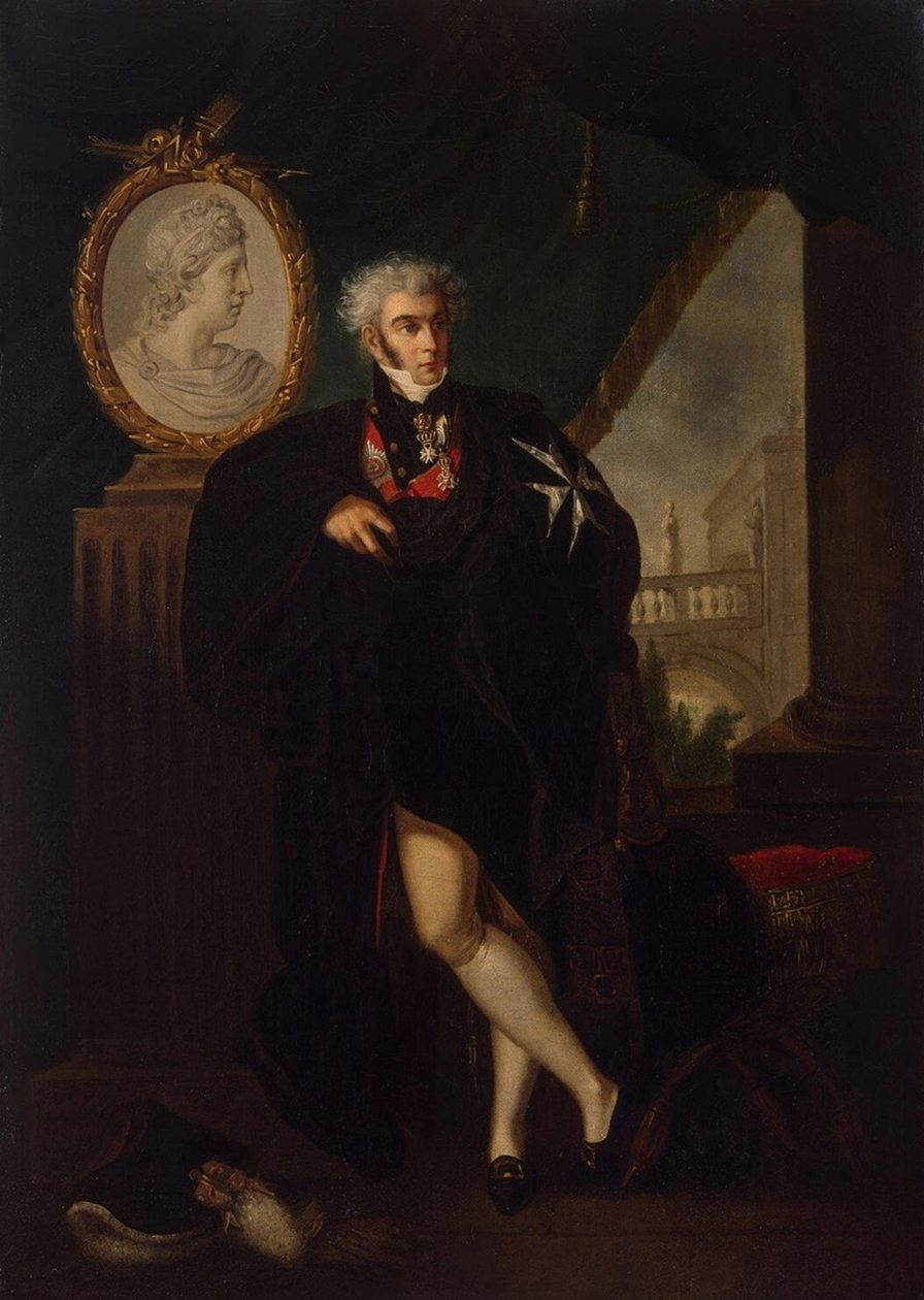 Dmitri Lvovitš Naryshkinin muotokuva 1758-1838, 1800-luvun alku. tekijältä Ludwig Guttenbrunn