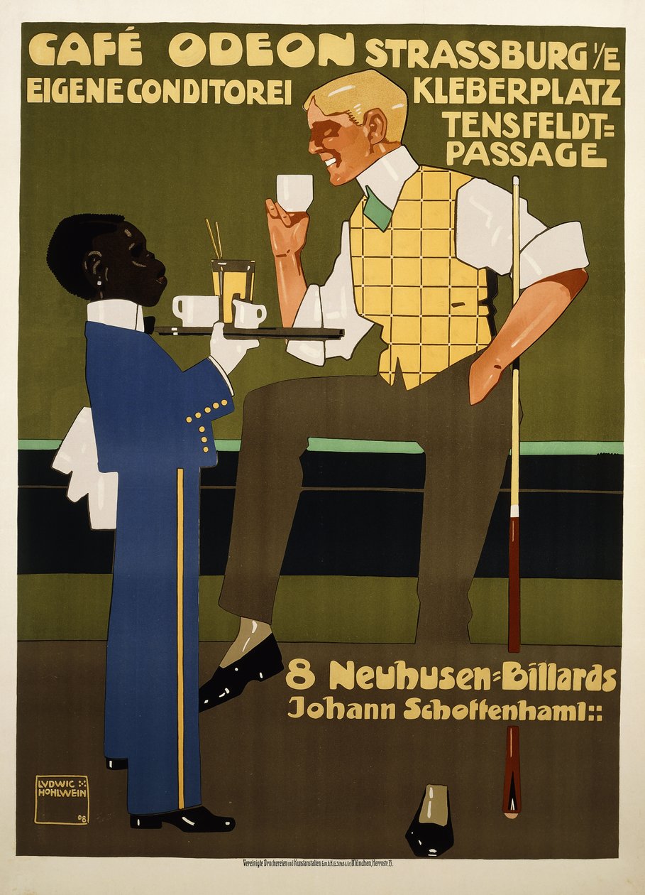 Kahvila Odeon tekijältä Ludwig Hohlwein