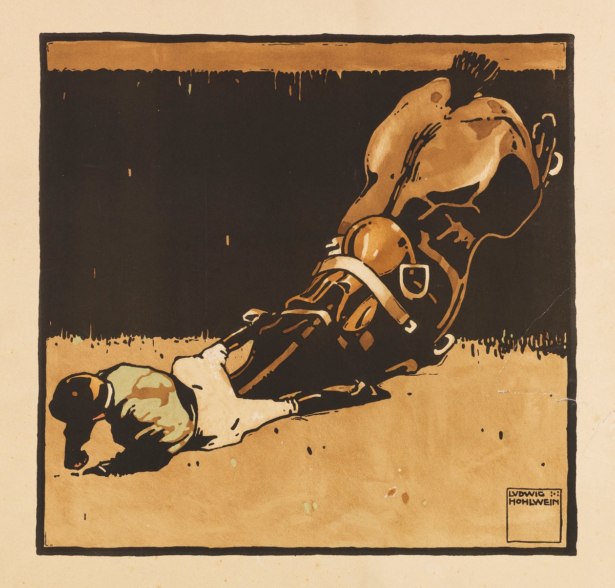 Portfolio Turfista. Kaksitoista hevoskilpailukuvaa, 1909. tekijältä Ludwig Hohlwein
