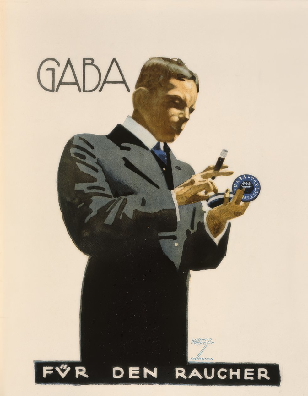 Gaba / tupakoitsijalle tekijältä Ludwig Hohlwein