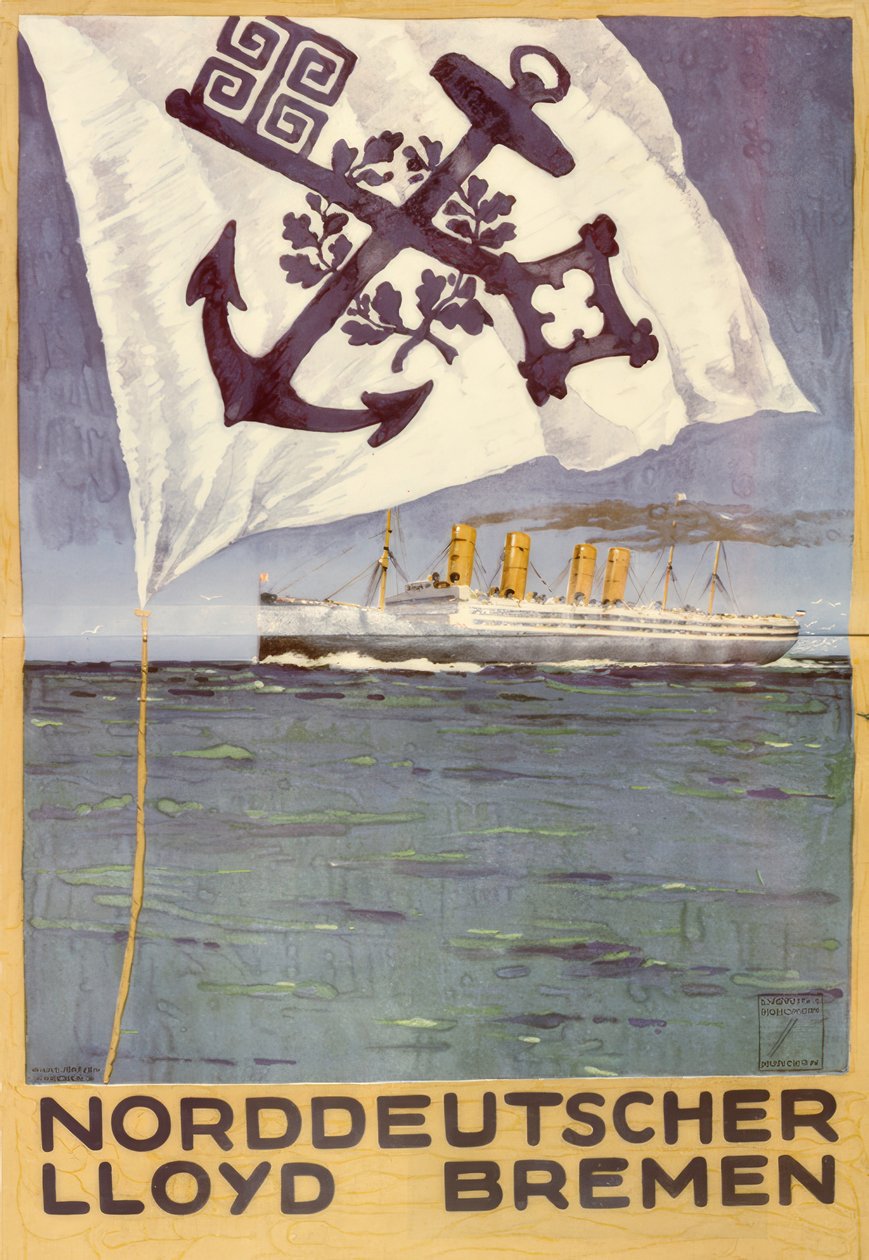 Pohjois-Saksan LLoyd Bremen tekijältä Ludwig Hohlwein