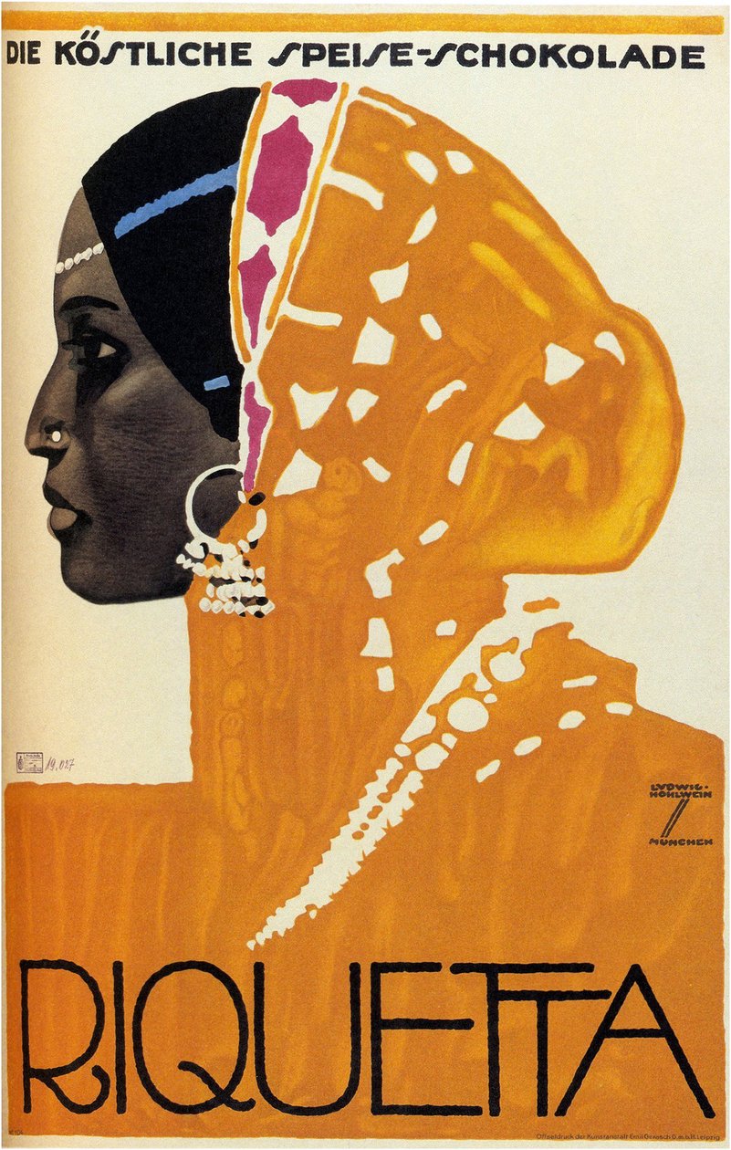 Riquetta-suklaa, 1925 tekijältä Ludwig Hohlwein