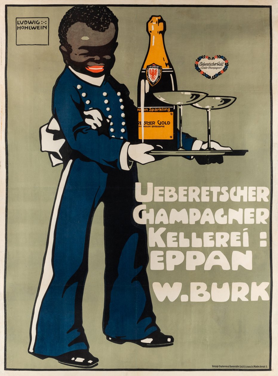 Ueberetscher Champagne Winery, n. 1909. tekijältä Ludwig Hohlwein
