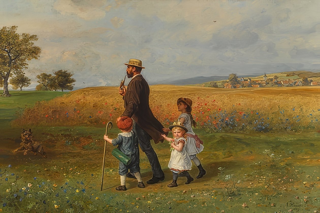 Sunnuntaikävely. 1889 tekijältä Ludwig Knaus