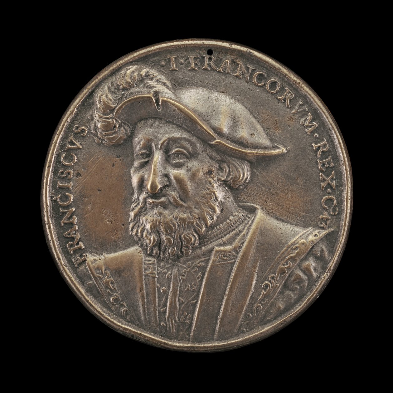 François I, 1494-1547, Ranskan kuningas 1515 [kannepuoli], 1537. tekijältä Ludwig Neufahrer