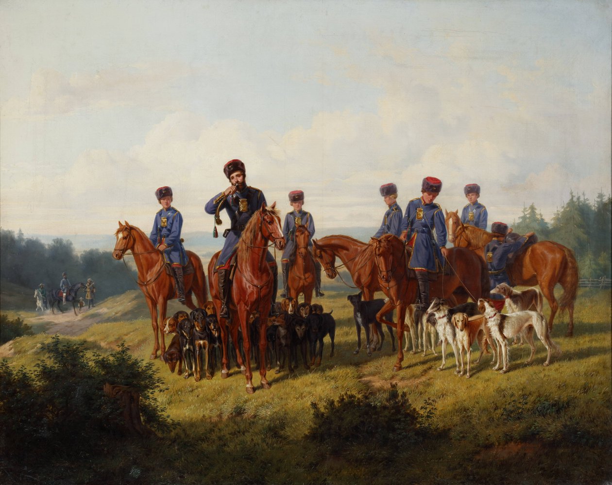 The Coursing, 1856. tekijältä Ludwig Pietsch