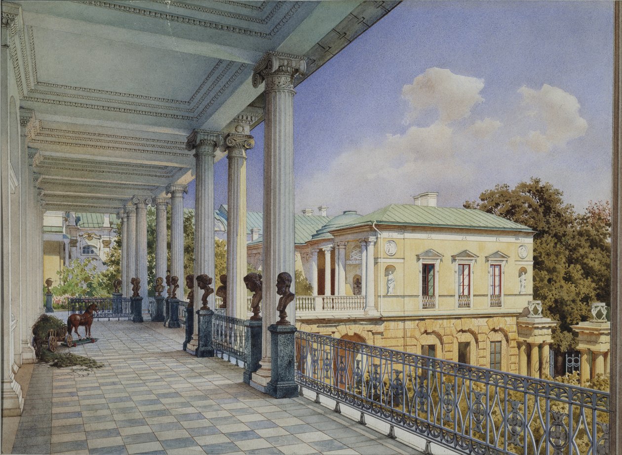 Cameronin galleria Tsarskoje Selossa, 1859 tekijältä Ludwig Premazzi