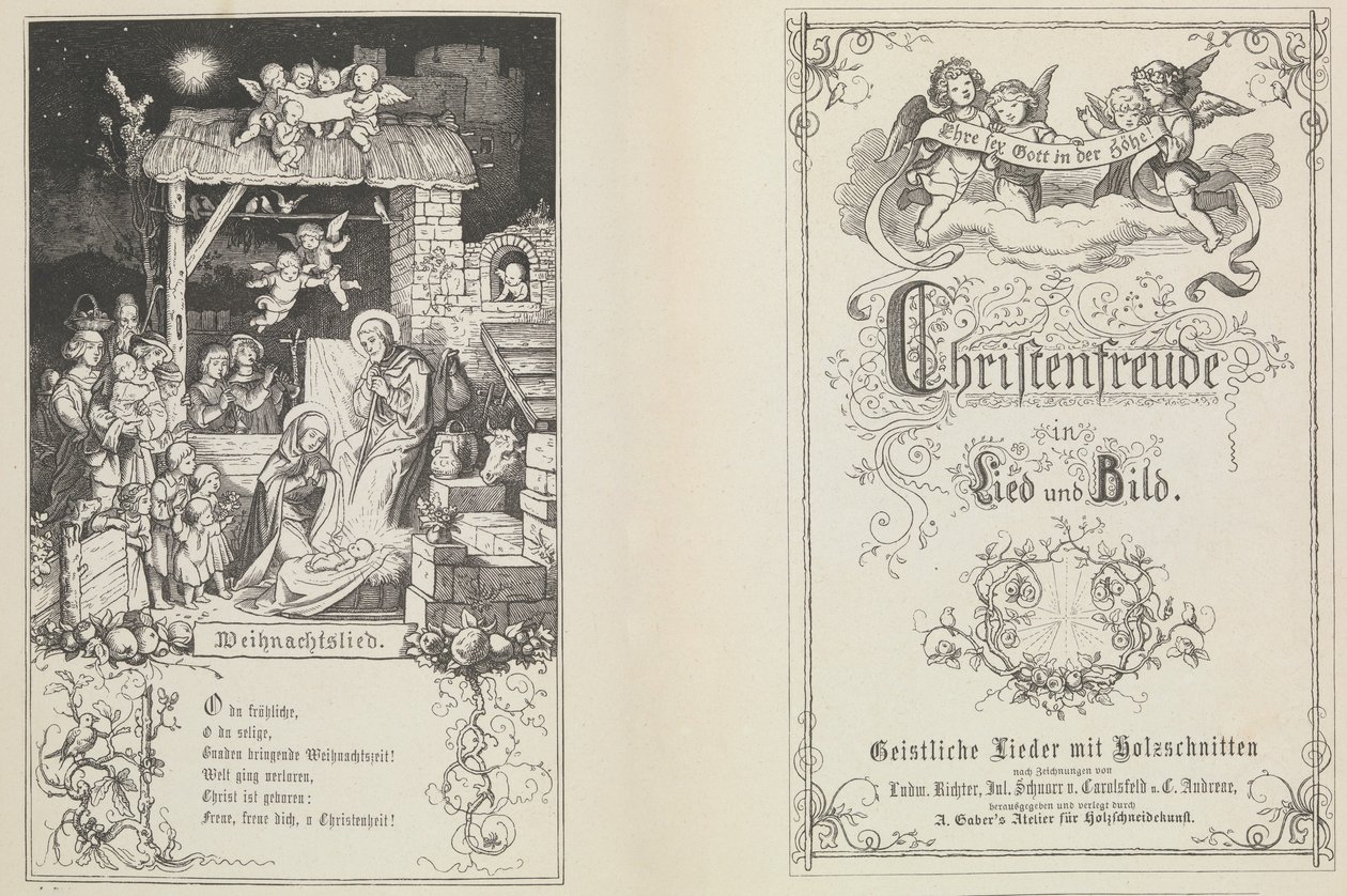 Kristillinen ilo laulussa ja kuvassa, 1855. tekijältä Ludwig Richter