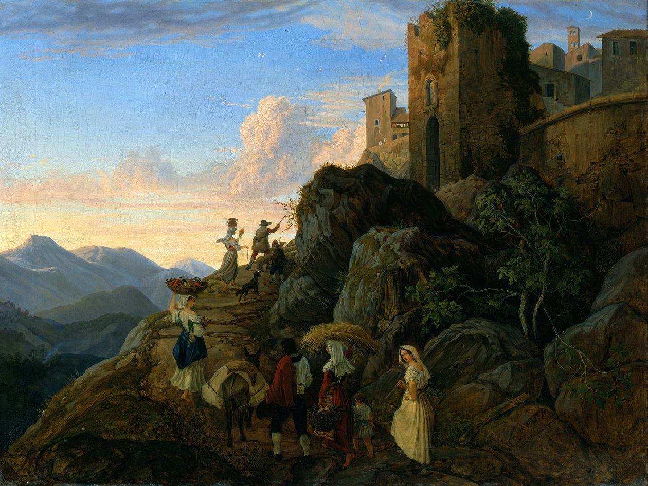 Civitella (ilta) tekijältä Ludwig Richter