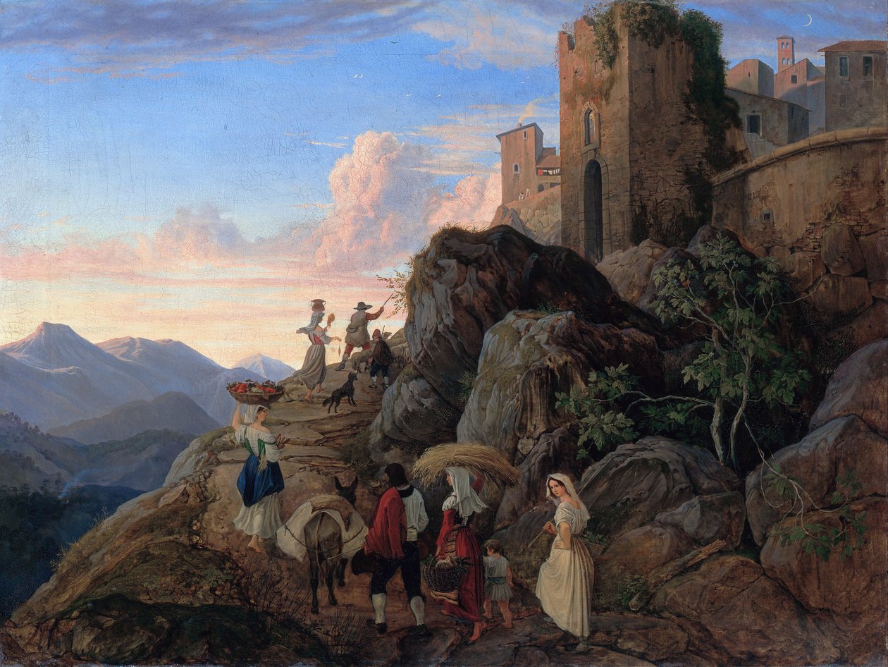 Civitella (ilta) tekijältä Ludwig Richter
