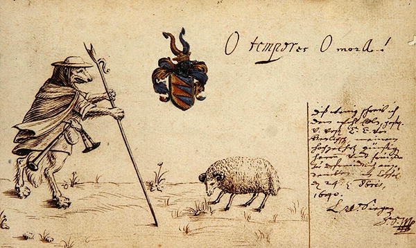 Sivu luonnoskirjasta tekijältä Ludwig von Siegen