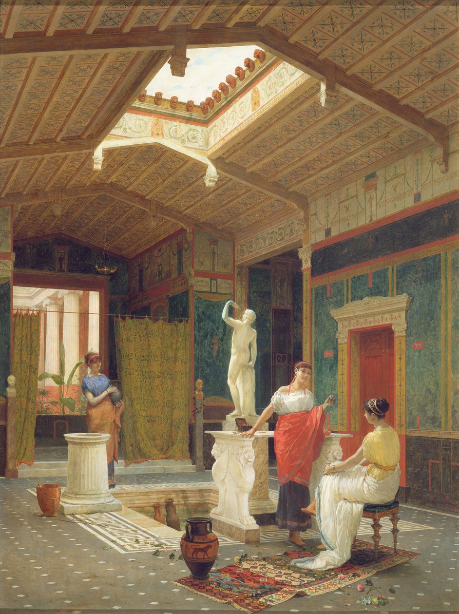 Pompejalainen sisustus, 1882 tekijältä Luigi Bazzani