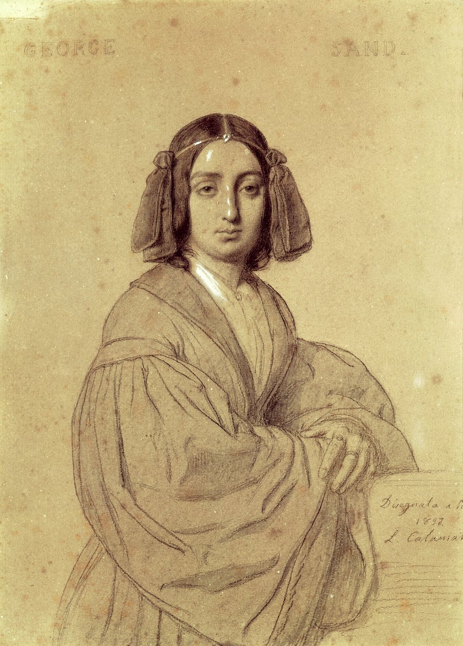 George Sandin (1804-76) muotokuva 1837 tekijältä Luigi Calamatta