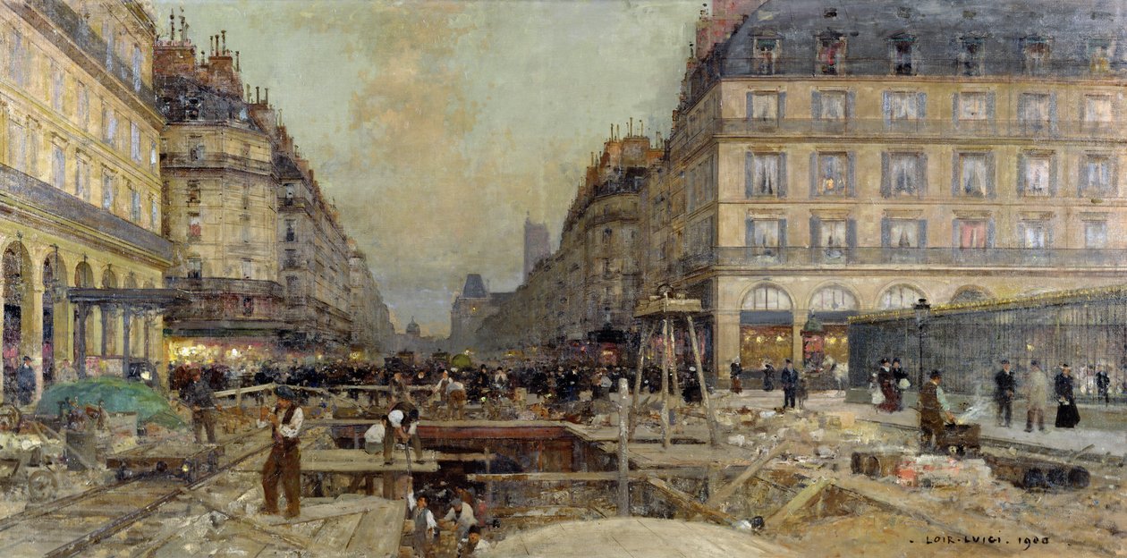 Metron rakentaminen, 1900 tekijältä Luigi Loir