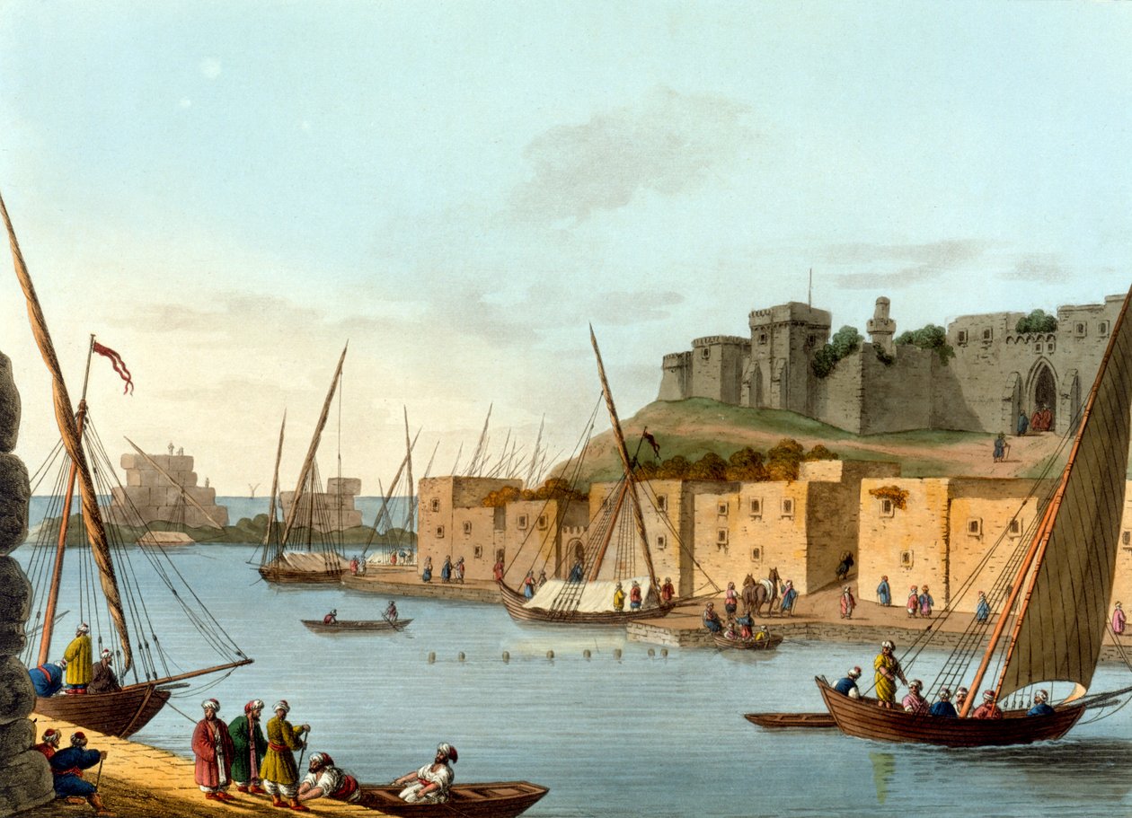 Linna Torosan saarella, kaiverrus William Watts (1752-1851), 1805 tekijältä Luigi Mayer
