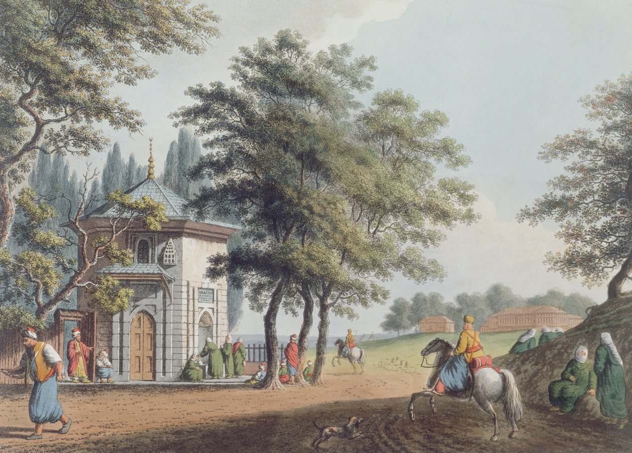 Pera, levy 3 julkaisusta Views in the Ottoman Dominions, pub. kirjoittanut Robert Bowyer (1758-1834) 1809 (akvatinta) tekijältä Luigi Mayer