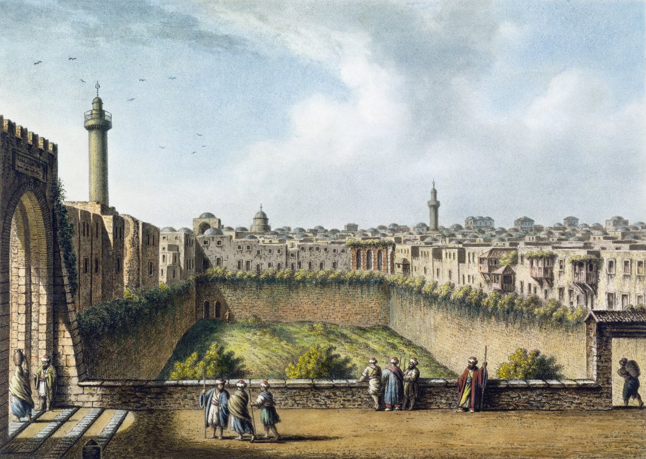 Betesdan allas, Jerusalem, julkaisija William Watts, 1801. tekijältä Luigi Mayer