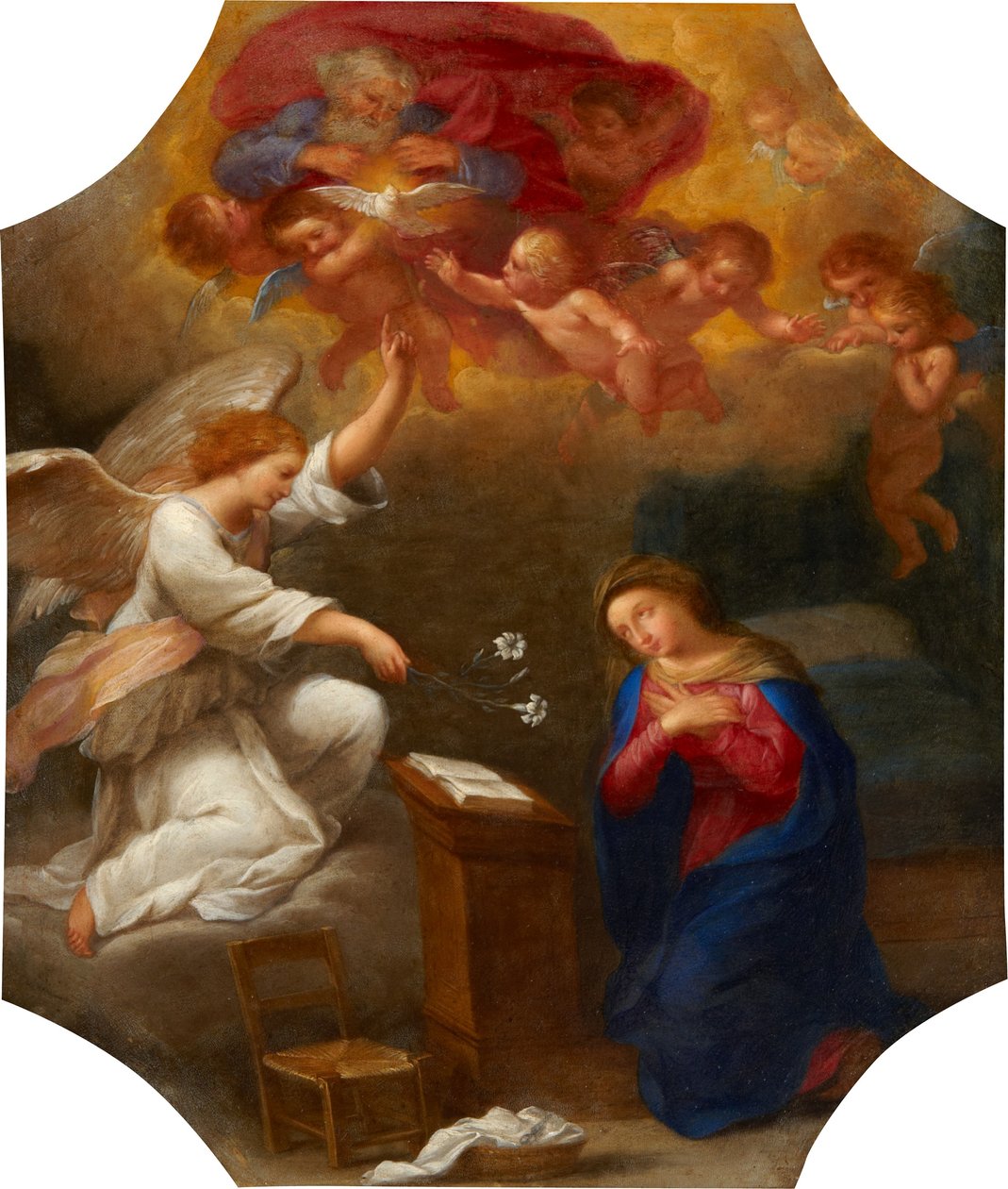 Annunciation (öljy kuparille) tekijältä Luigi Primo Gentile