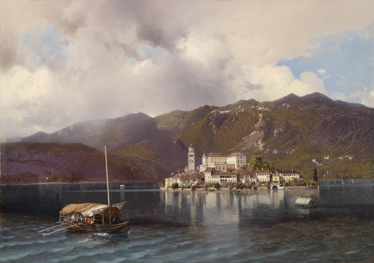 Blick auf Isola San Giulio im Ortasee/Piemont tekijältä Luigi Riccardi