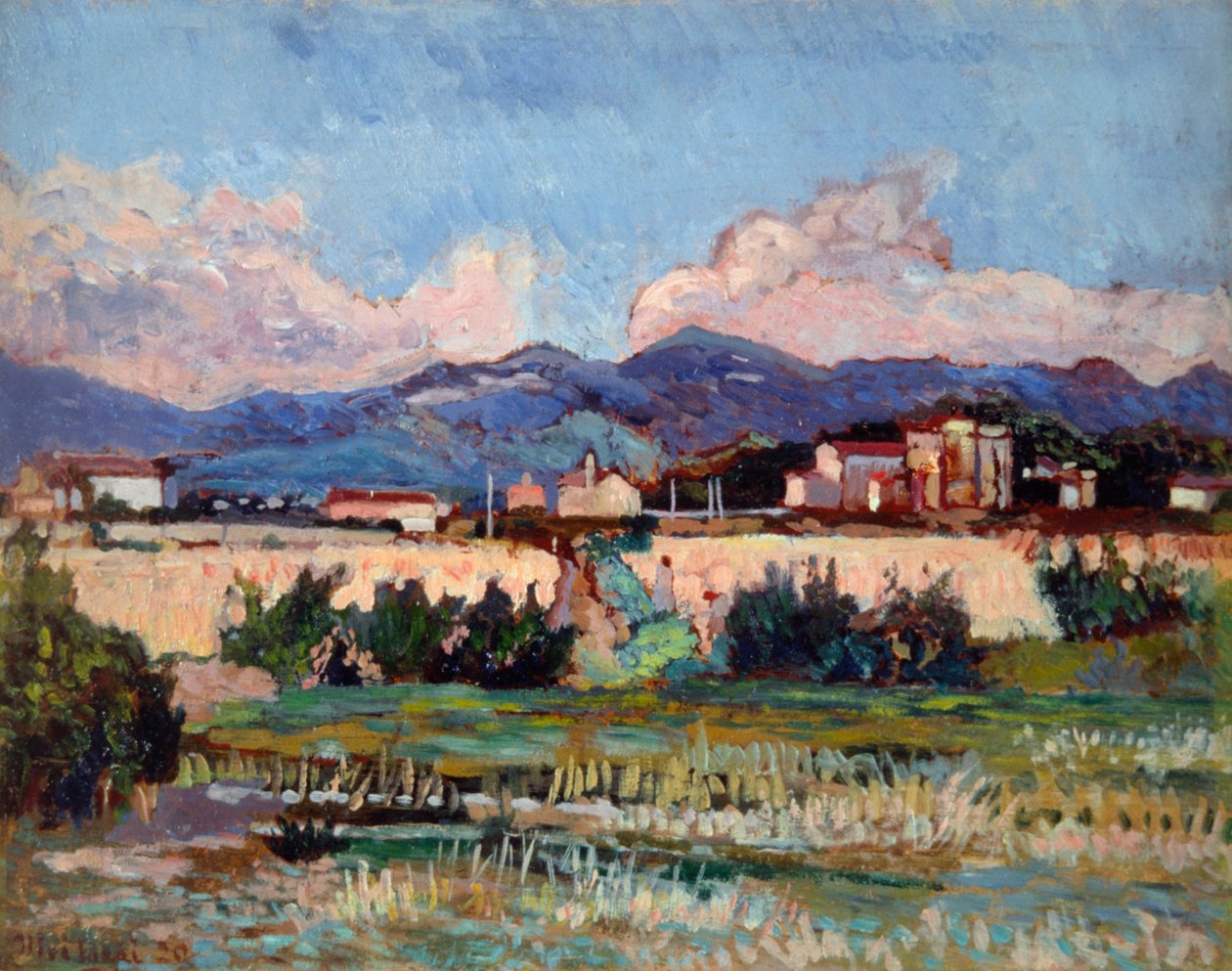 Talot ja puutarhat Ardenzassa, kirjoittanut Ulvi Liegi (1858-1939), öljy levylle, 27x34 cm tekijältä Luigi Levi