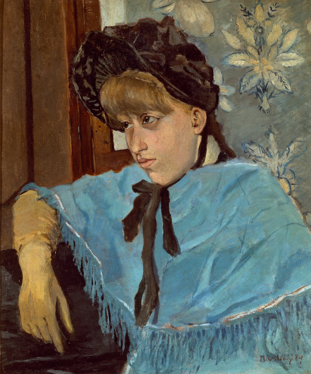 Luigi Levin nuori malli (s. 1858 tai 1860-1939), öljy kankaalle, 47x38 cm tekijältä Luigi Levi