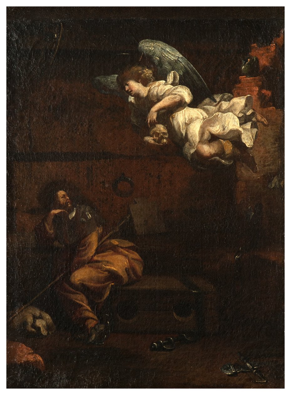 North Transept, San Roccon alttari 1635, 45, Genovesino 1645, Ilmoitus kuolemasta vankilassa, Maalattu alaoikealle tekijältä Luigi Miradori