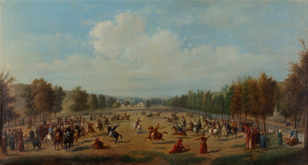 Jereedin peli Kagithanessa, n. 1890 tekijältä Luigi Acquarone