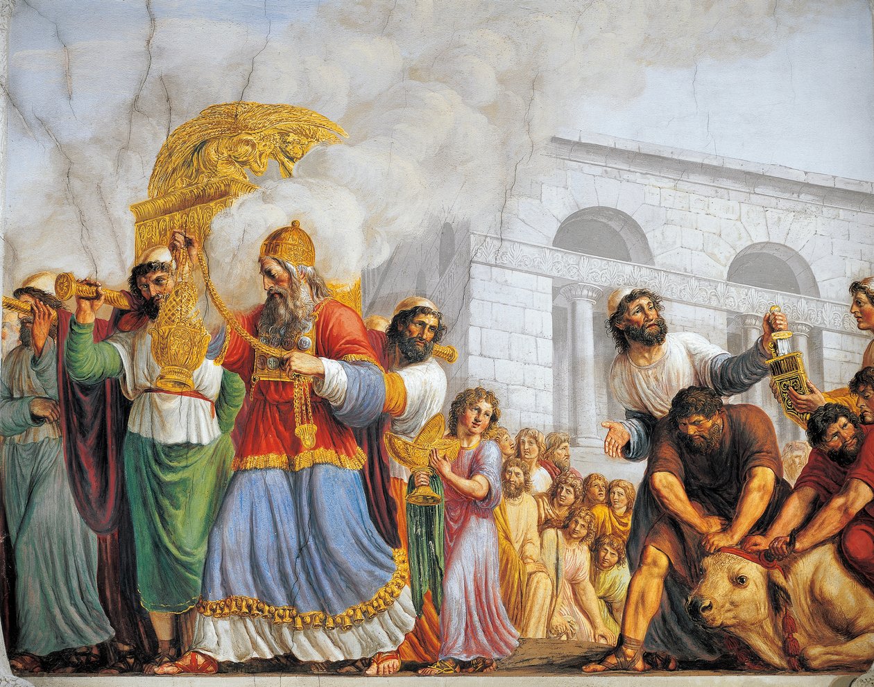 Italia, Firenze, Palazzo Pitti, David seuraa liitonarkun kuljetusta tekijältä Luigi Ademollo