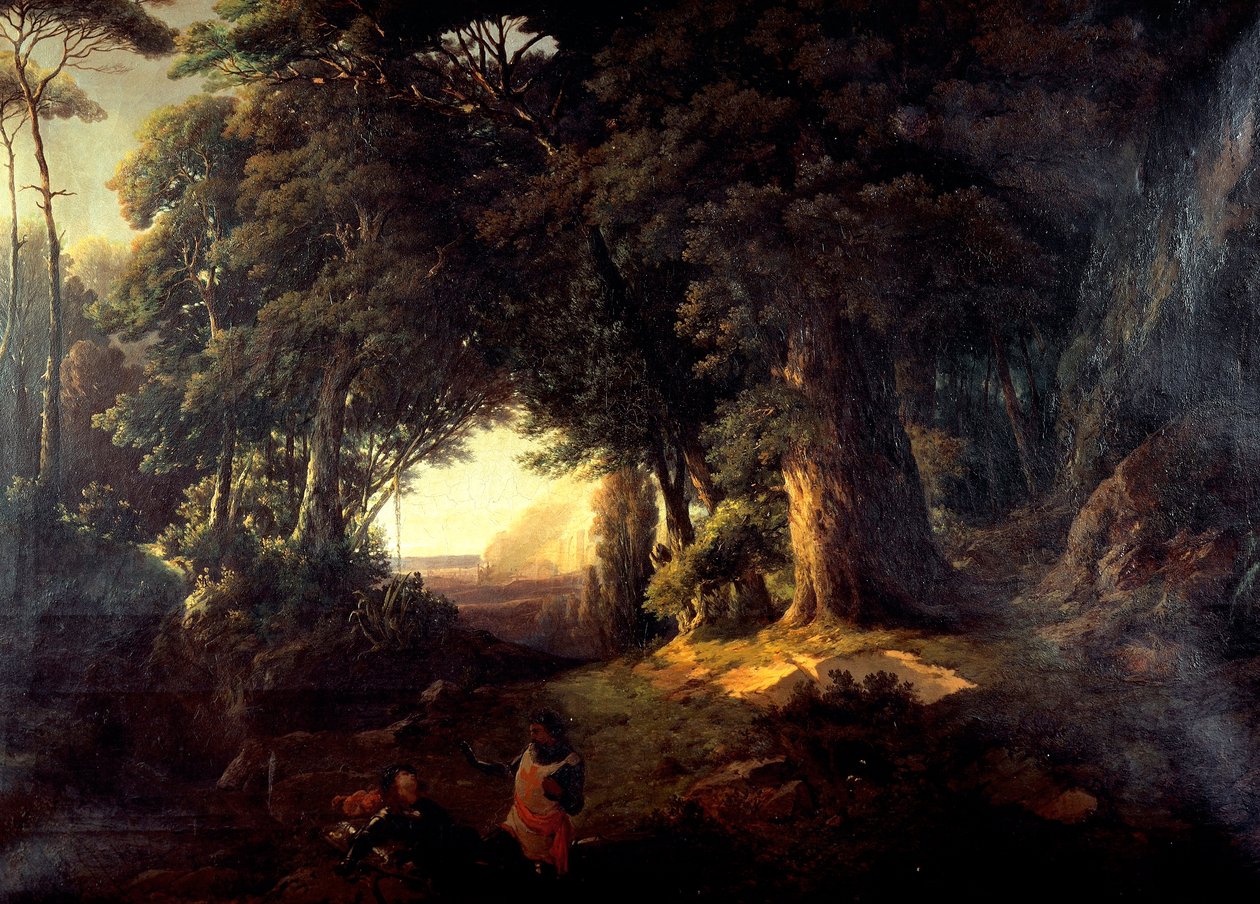 Clorindan kaste, Luigi Ashton (1824-1884), öljy kankaalle, 87x120 cm tekijältä Luigi Ashton