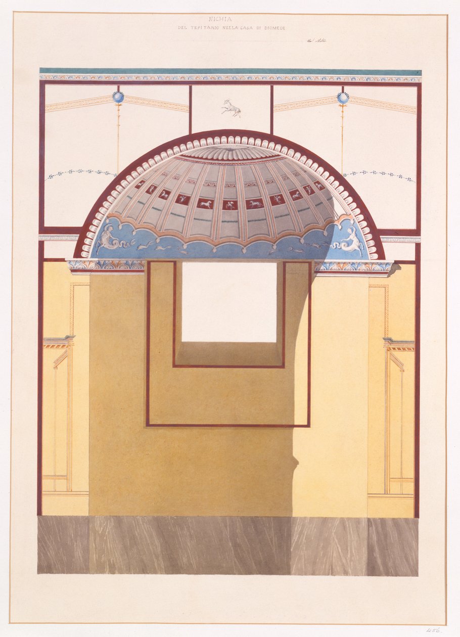 Pipo tepidariumissa, House of Diomedes, Pompei, 1897 tekijältä Luigi Bazzani