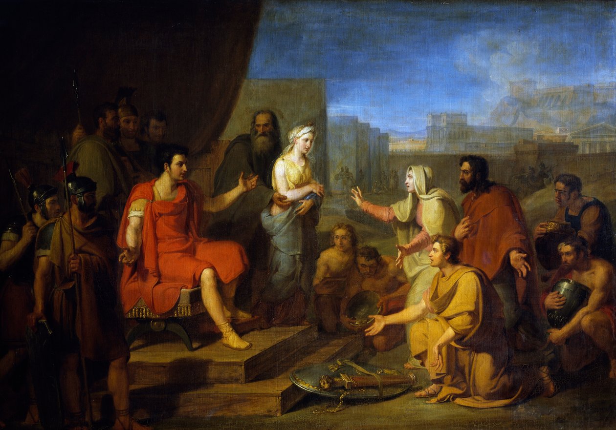 Continence of Scipio (öljy kankaalle) tekijältä Luigi Cochetti