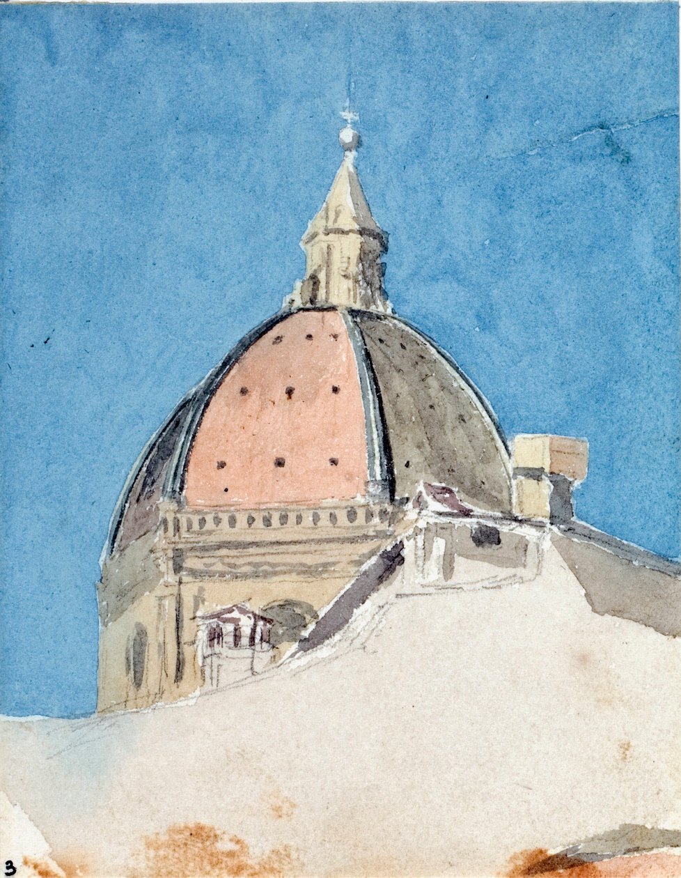 Santa Maria del Fioren kirkon kupoli, Firenze (akvarelli tekijältä Luigi Garibbo