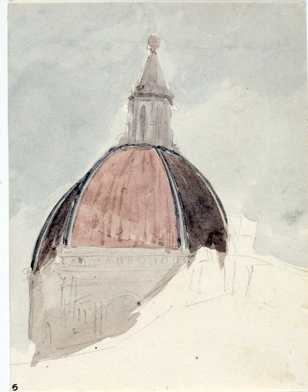 Santa Maria del Fioren kirkon kupoli, Firenze (akvarelli tekijältä Luigi Garibbo