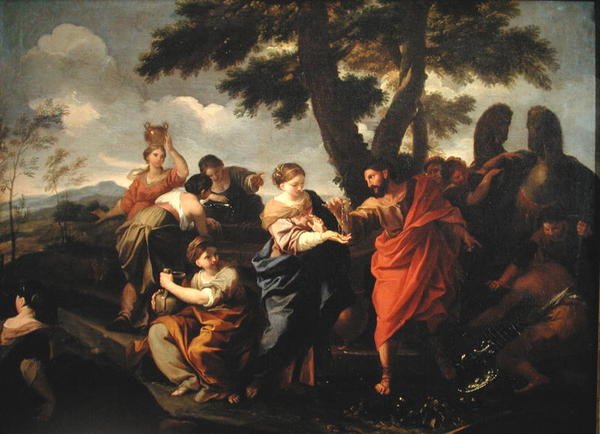 Rebecca at the Well (öljy kankaalle) tekijältä Luigi Garzi