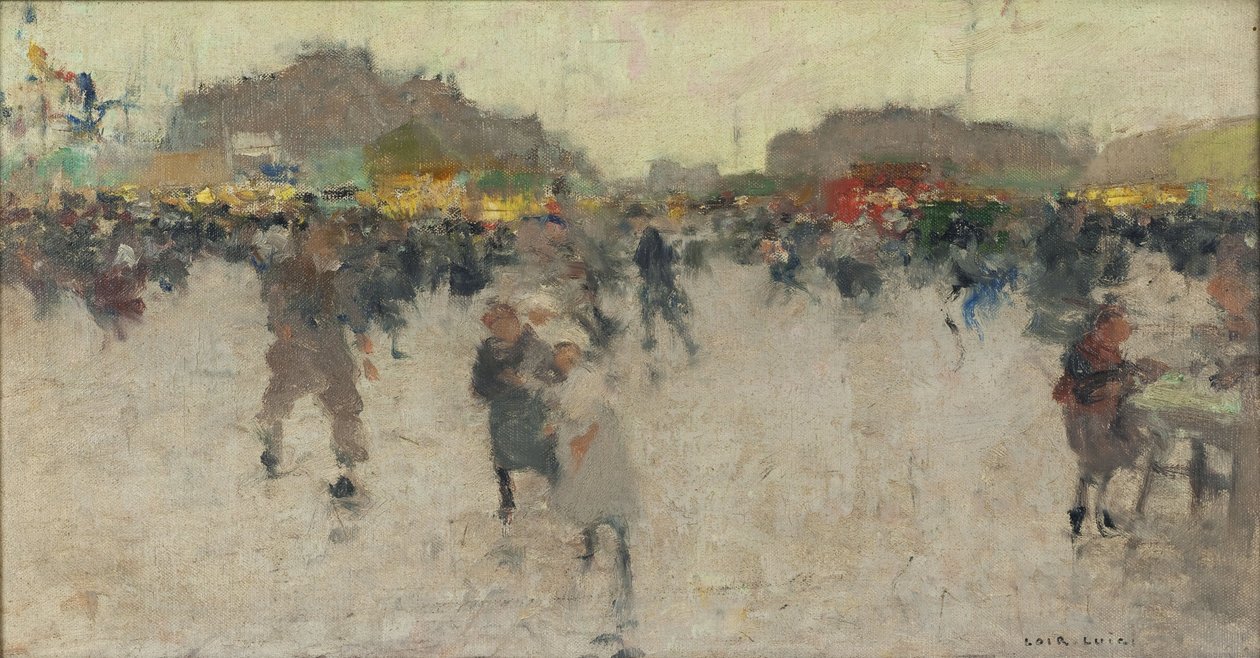 Fête de la place du Trône, Pariisi, n. 1890 (öljy kankaalle) tekijältä Luigi Loir